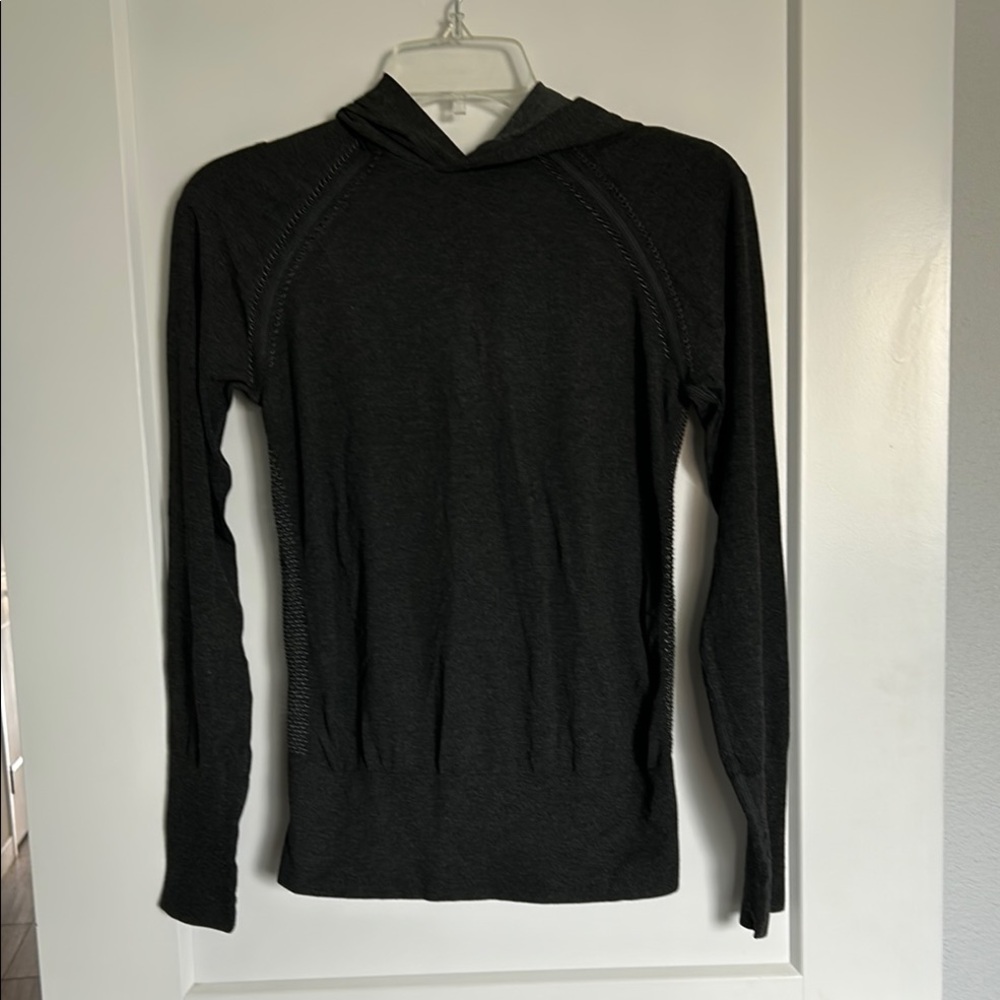 Fabletics Black Hooded Long Sleeve